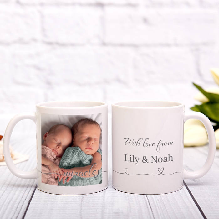 Picture of Miracles Script Personalized Mug