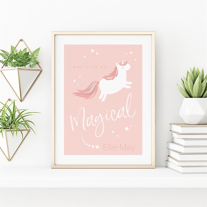 Picture of Magical Unicorn Personalized Poster