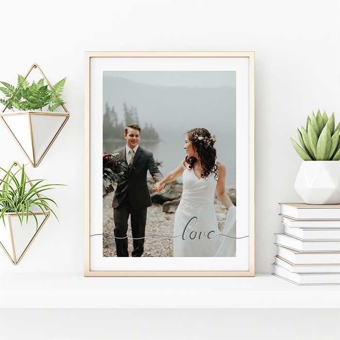 Picture of Love Script Personalized Poster