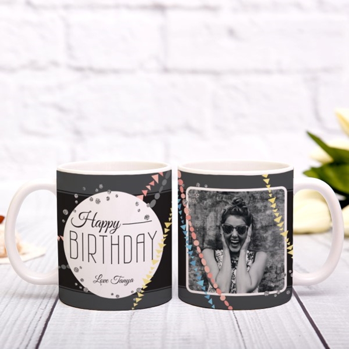 Picture of Happy Birthday Photo Personalized Mug